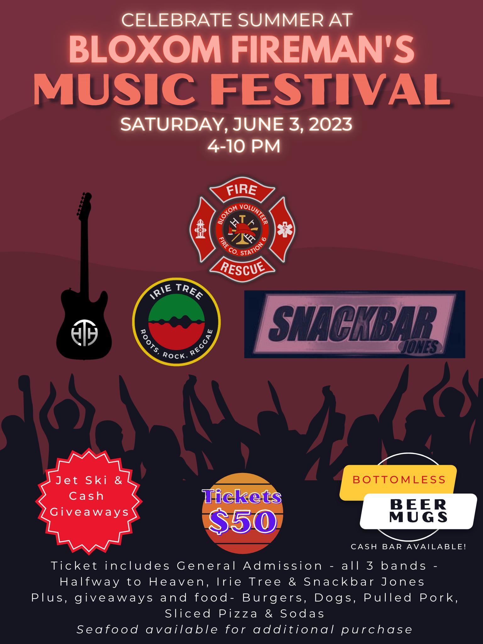 Bloxom Fireman's Music Festival 96.5 &101.5CTG The Variety Station